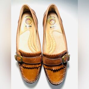 Earth Spirit Women's Tan Loafers with Buckle Detail